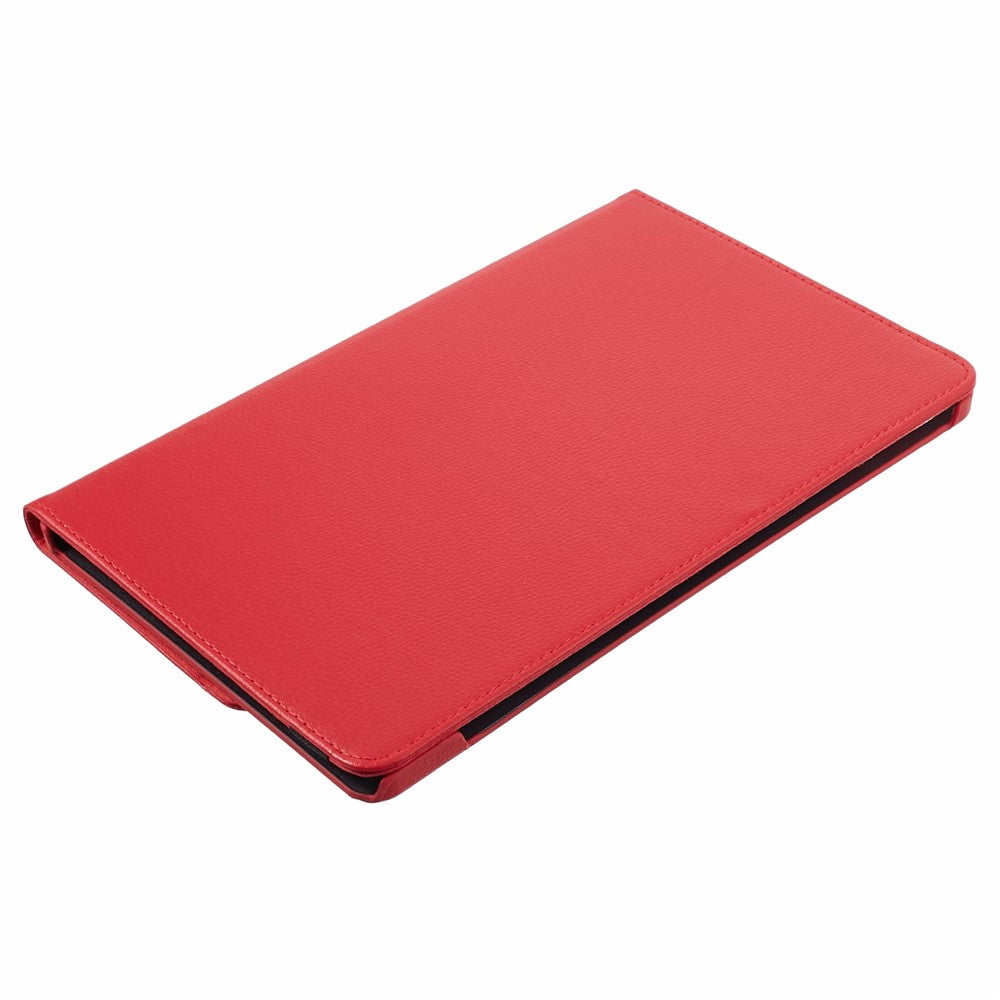 For Lenovo Idea Tab TB336ZU, TB336FU / Xiaoxin Pad 11 2025 Case Rotating Stand PU Leather + PC Tablet Cover with Elastic Band - Red
