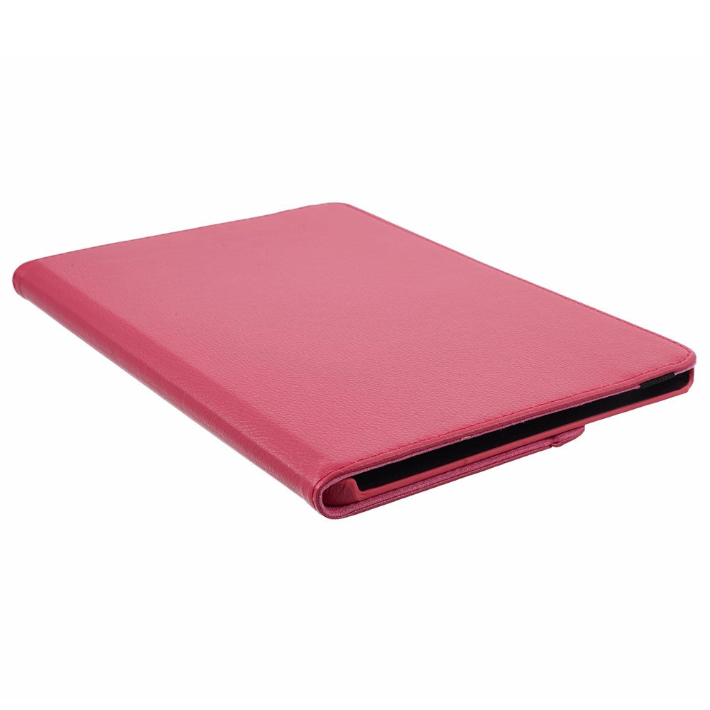 For Lenovo Idea Tab TB336ZU, TB336FU / Xiaoxin Pad 11 2025 Case Rotating Stand PU Leather + PC Tablet Cover with Elastic Band - Rose