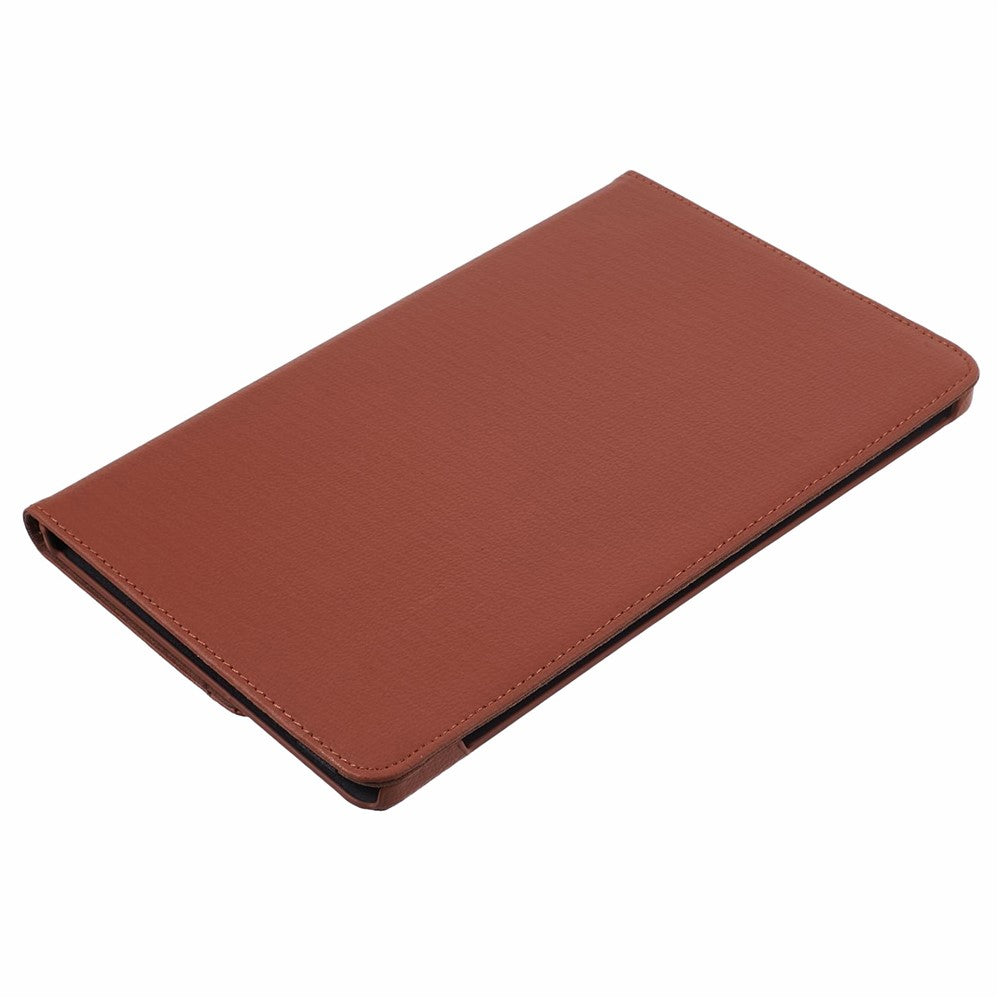 For Lenovo Idea Tab TB336ZU, TB336FU / Xiaoxin Pad 11 2025 Case Rotating Stand PU Leather + PC Tablet Cover with Elastic Band - Brown