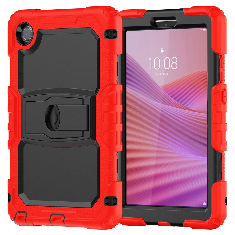 For Lenovo Tab K9 Case Kickstand PC + Silicone Shockproof Tablet Cover - Red