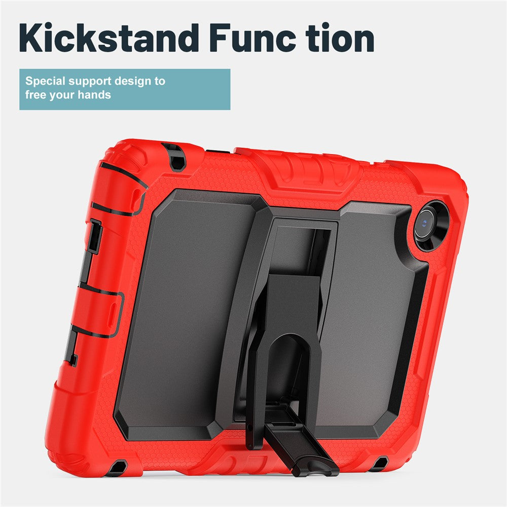 For Lenovo Tab K9 Case Kickstand PC + Silicone Shockproof Tablet Cover - Red