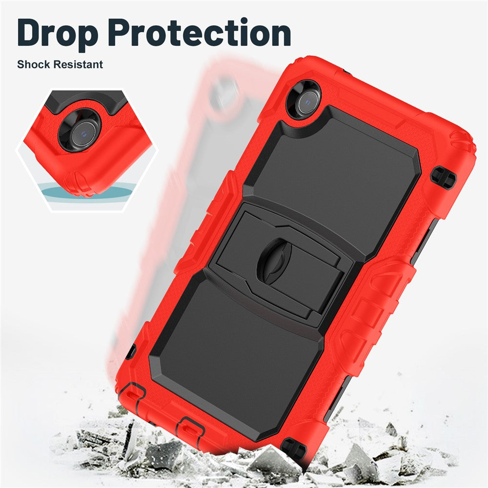 For Lenovo Tab K9 Case Kickstand PC + Silicone Shockproof Tablet Cover - Red