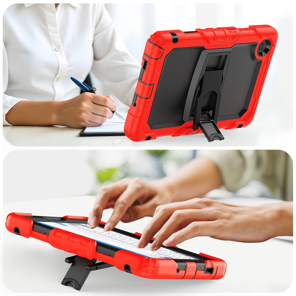 For Lenovo Tab K9 Case Kickstand PC + Silicone Shockproof Tablet Cover - Red