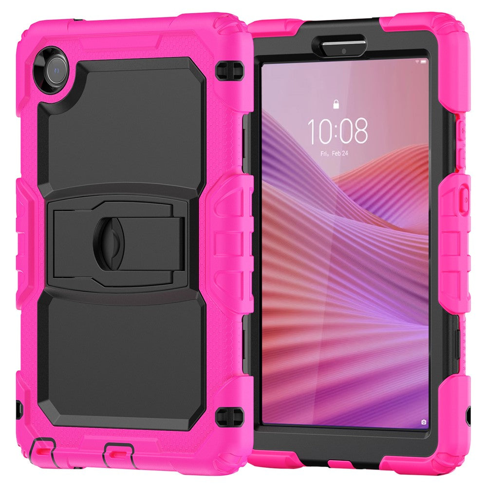 For Lenovo Tab K9 Case Kickstand PC + Silicone Shockproof Tablet Cover - Rose