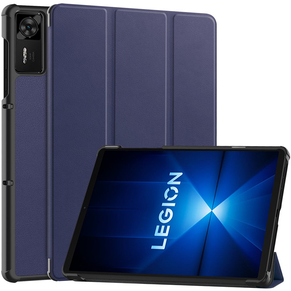 For Lenovo Legion Y700 Gen 4 Case Anti-Drop Leather Stand Tablet Cover - Blue