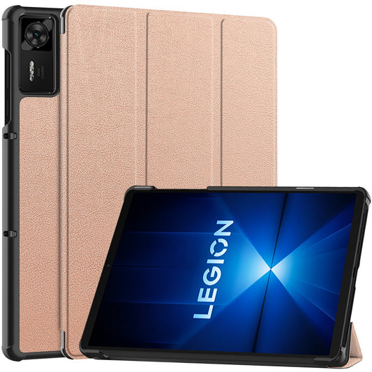 For Lenovo Legion Y700 Gen 4 Case Anti-Drop Leather Stand Tablet Cover - Rose Gold