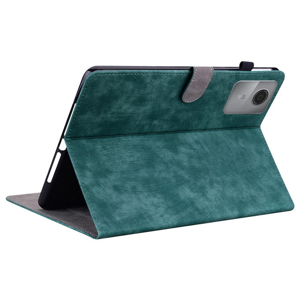 For Lenovo Idea Tab (TB336ZU / TB336FU)  /  Xiaoxin Pad 11 2025 Case Tiger Imprint Anti-Scratch PU Leather Tablet Cover - Green