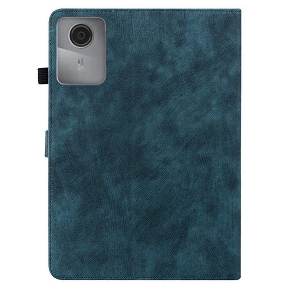 For Lenovo Idea Tab (TB336ZU / TB336FU)  /  Xiaoxin Pad 11 2025 Case Tiger Imprint Anti-Scratch PU Leather Tablet Cover - Blue