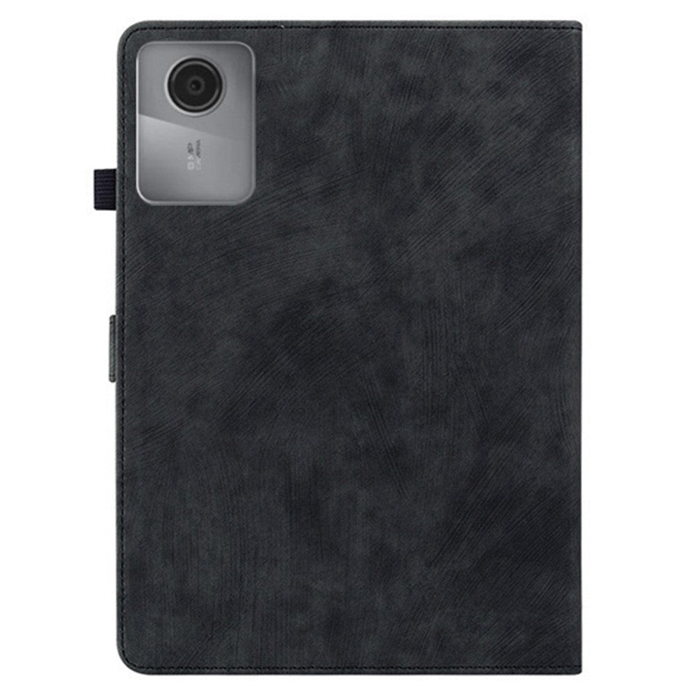 For Lenovo Idea Tab (TB336ZU / TB336FU)  /  Xiaoxin Pad 11 2025 Case Tiger Imprint Anti-Scratch PU Leather Tablet Cover - Black