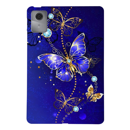For Lenovo Idea Tab (TB336ZU / TB336FU)  /  Xiaoxin Pad 11 2025 TPU Case Pattern Printing Slim Tablet Protective Cover - Blue Butterfly