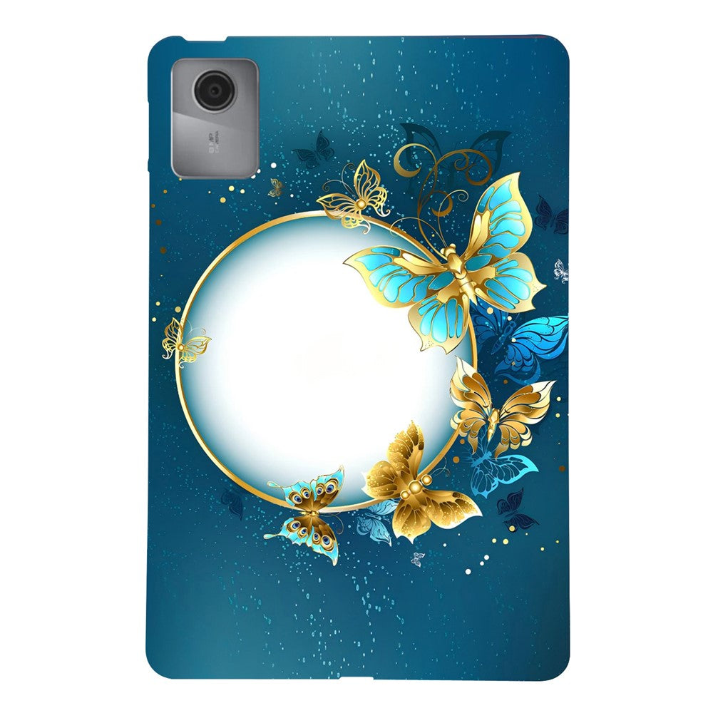 For Lenovo Idea Tab (TB336ZU / TB336FU)  /  Xiaoxin Pad 11 2025 TPU Case Pattern Printing Slim Tablet Protective Cover - Butterfly Wreath