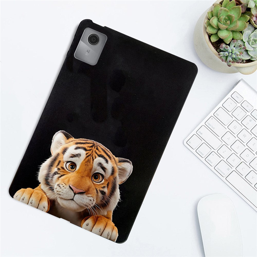 For Lenovo Idea Tab (TB336ZU / TB336FU)  /  Xiaoxin Pad 11 2025 Case Pattern Printing Slim TPU Tablet Protective Cover - Little Tiger