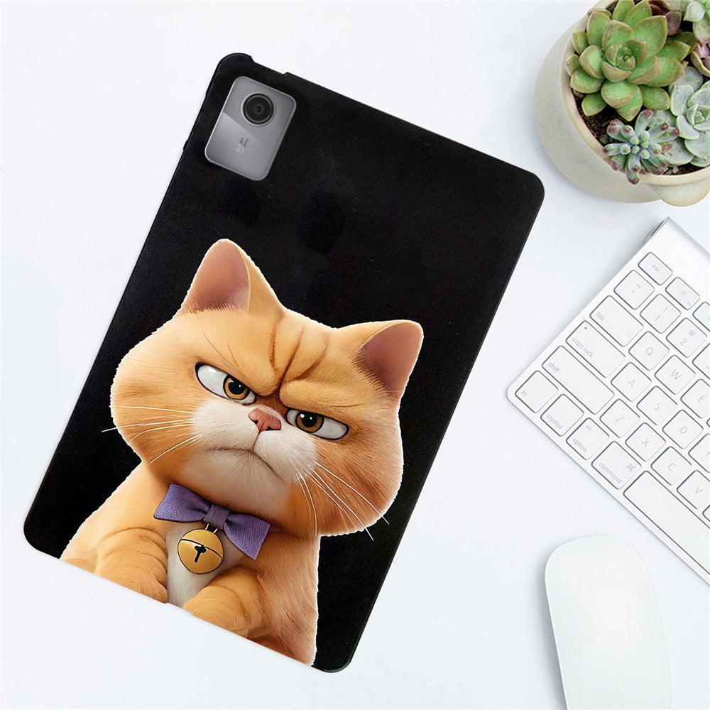 For Lenovo Idea Tab (TB336ZU / TB336FU)  /  Xiaoxin Pad 11 2025 Case Pattern Printing Slim TPU Tablet Protective Cover - Garfield Cat
