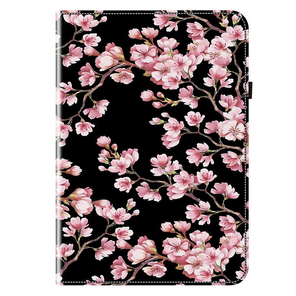 For Lenovo Idea Tab (TB336ZU / TB336FU)  /  Xiaoxin Pad 11 2025 Leather Case Pattern Printed Stand Tablet Cover with Card Slots - Plum Blossom