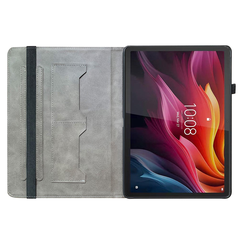 For Lenovo Idea Tab (TB336ZU / TB336FU)  /  Xiaoxin Pad 11 2025 Leather Case Pattern Printed Stand Tablet Cover with Card Slots - Peacock