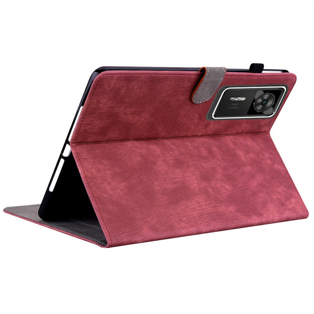 For Lenovo Legion Y700 Gen 4 Case Tiger Imprint Anti-Scratch PU Leather Tablet Cover - Red