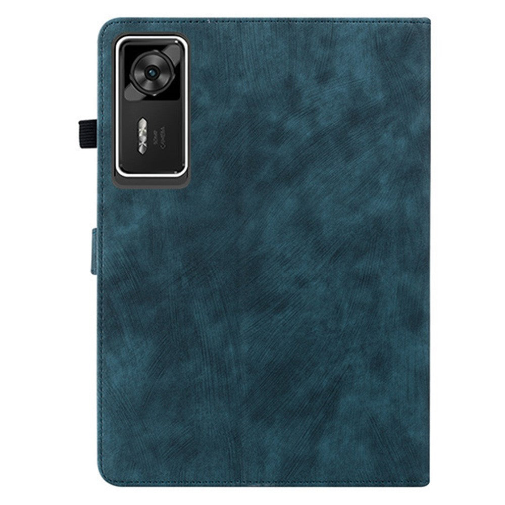 For Lenovo Legion Y700 Gen 4 Case Tiger Imprint Anti-Scratch PU Leather Tablet Cover - Blue