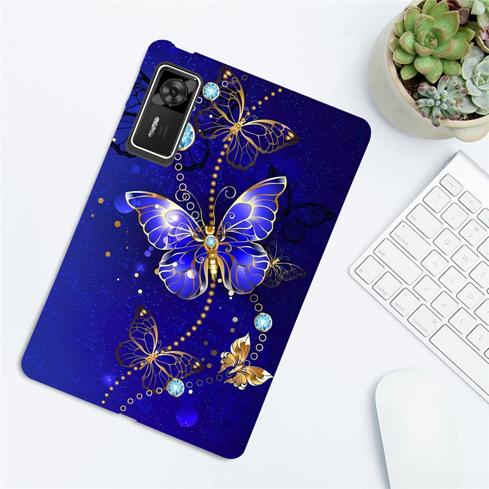 For Lenovo Legion Y700 Gen 4 TPU Case Pattern Printing Slim Tablet Protective Cover - Blue Butterfly
