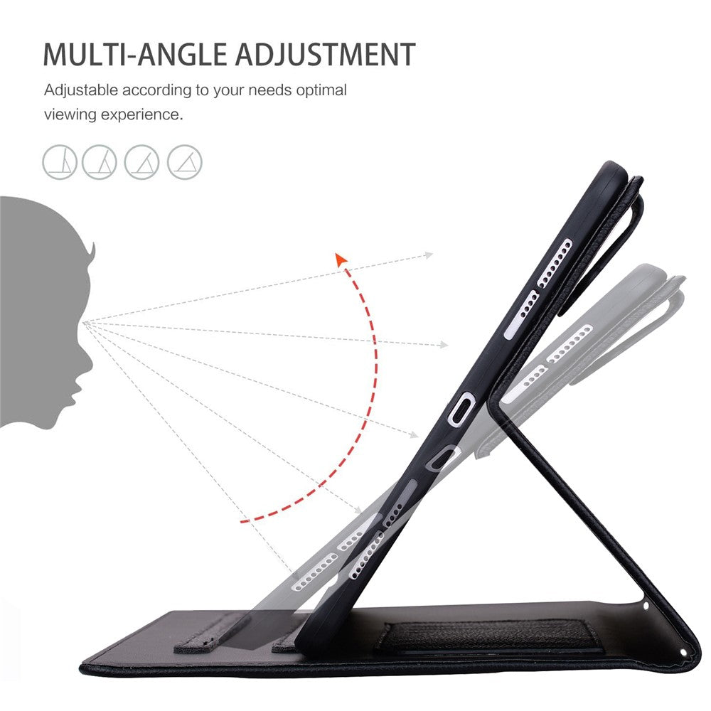 For Lenovo Tab P12 Case 3D Effect Cat Pattern Leather Stand Table Cover with Wallet, Stylus Holder - Black