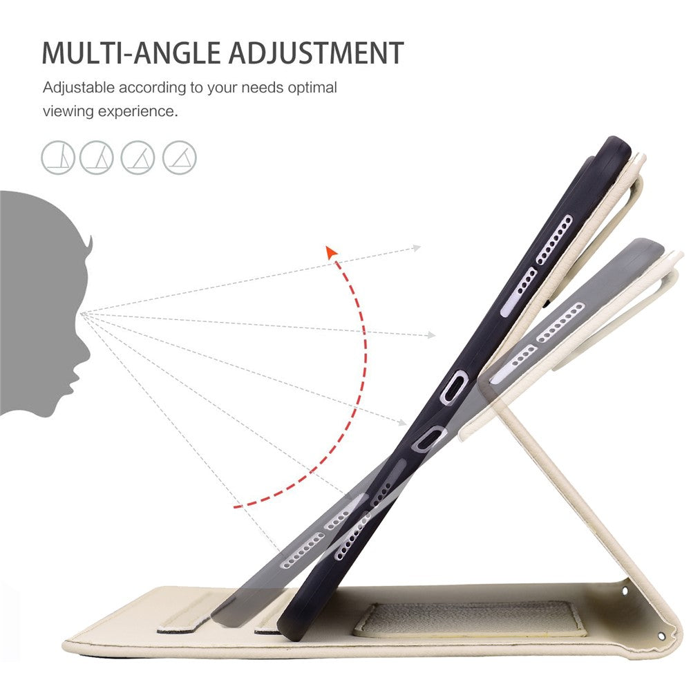 For Lenovo Tab P12 Case 3D Effect Cat Pattern Leather Stand Table Cover with Wallet, Stylus Holder - Apricot