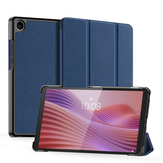 For Lenovo Tab K9 Case DUX DUCIS Domo Series Tri-fold Stand PU Leather Protective Tablet Cover - Blue
