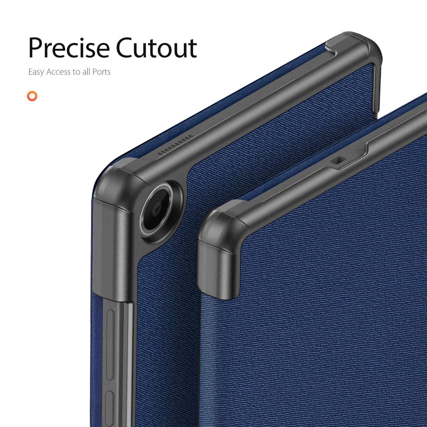 For Lenovo Tab K9 Case DUX DUCIS Domo Series Tri-fold Stand PU Leather Protective Tablet Cover - Blue