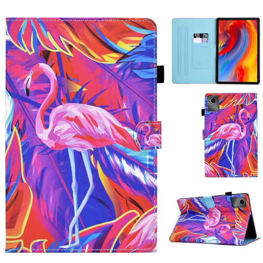 For Lenovo Xiaoxin Pad 11 2025 Case Pattern Printing Leather Tablet Cover with Card Holder - Bird