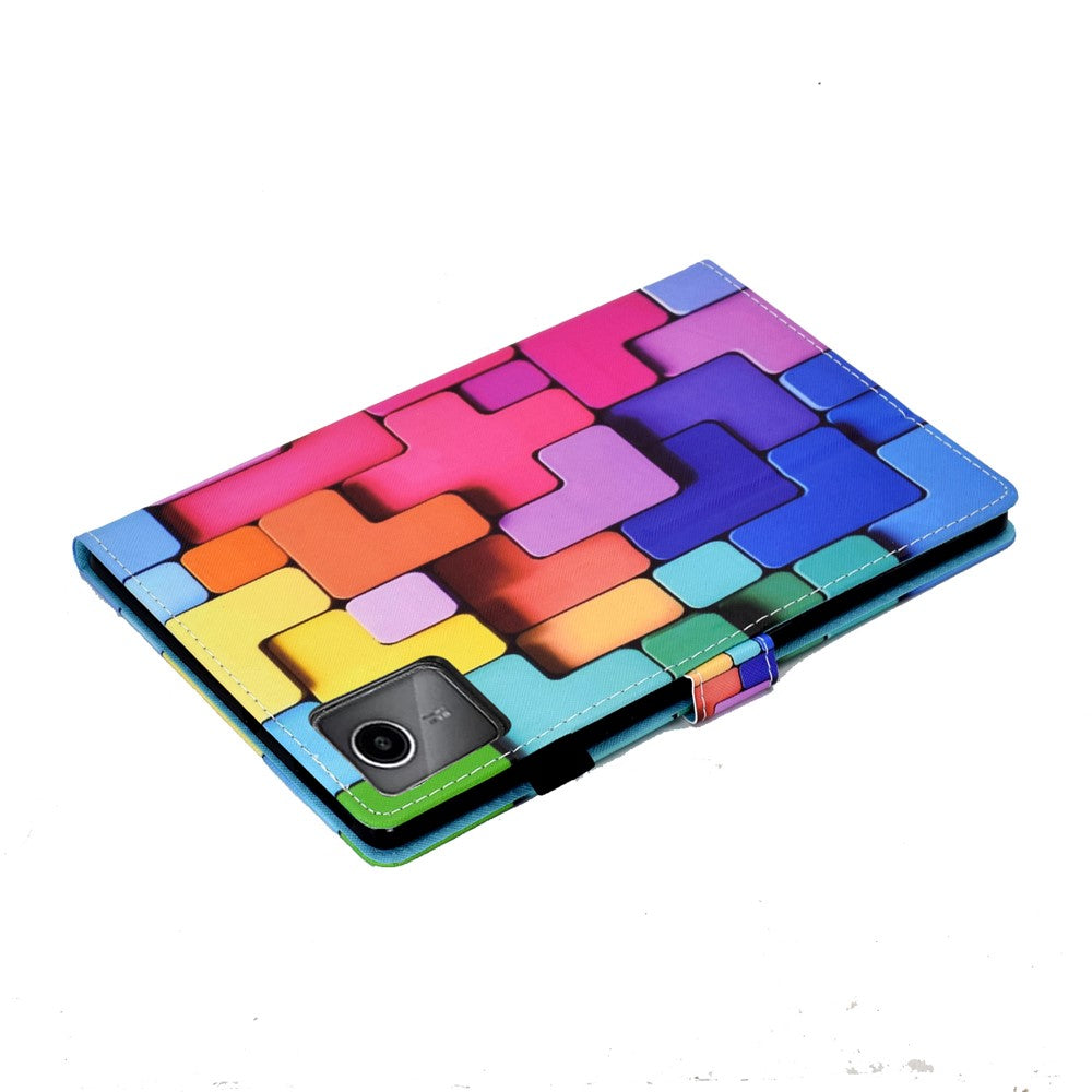 For Lenovo Xiaoxin Pad 11 2025 Case Pattern Printing Leather Tablet Cover with Card Holder - Square