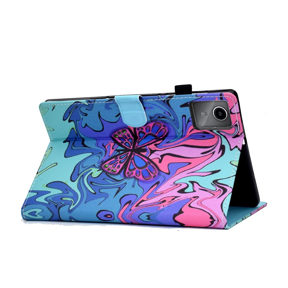 For Lenovo Xiaoxin Pad 11 2025 Case Pattern Printing Leather Tablet Cover with Card Holder - Butterfly