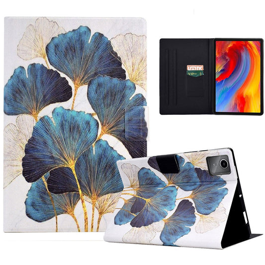 For Lenovo Xiaoxin Pad 11 2025 Case Stand Pattern Printed Leather Cover - Leaves