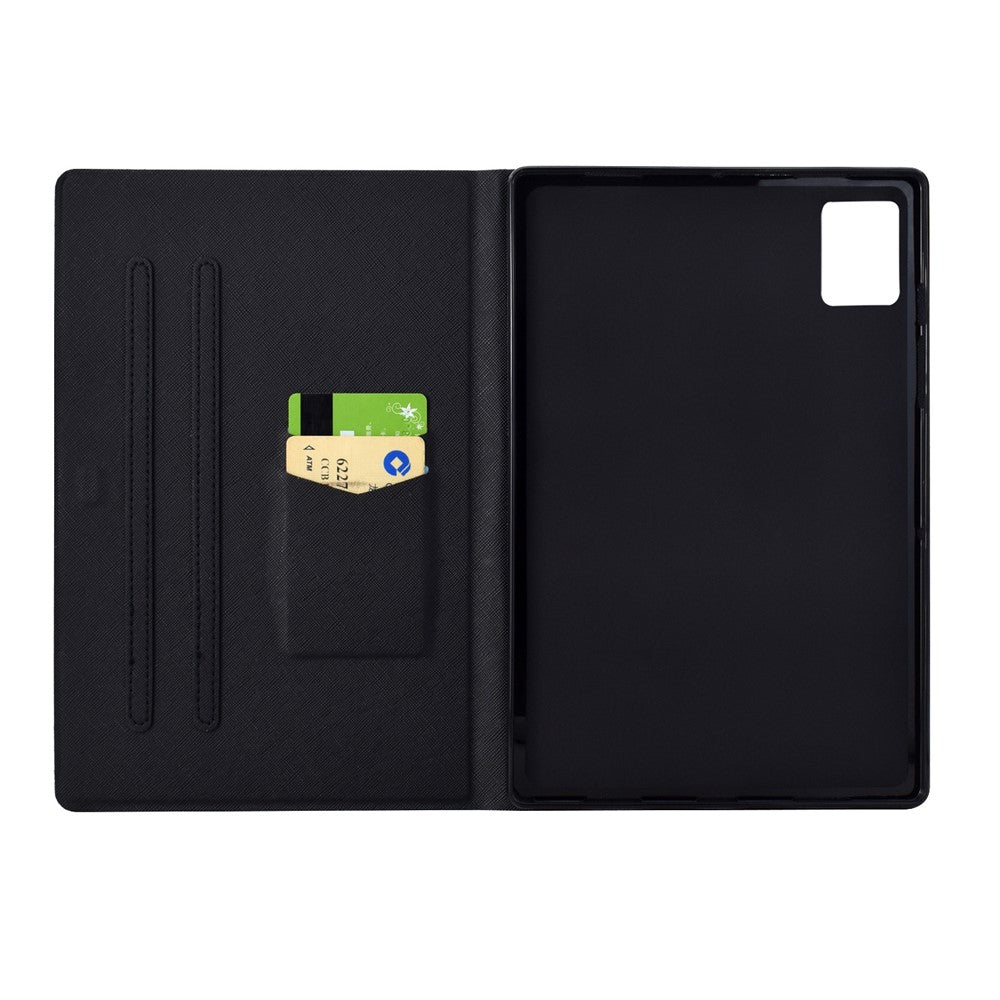 For Lenovo Xiaoxin Pad 11 2025 Case Card Holder Pattern Print Leather Cover - Golden Pineapple
