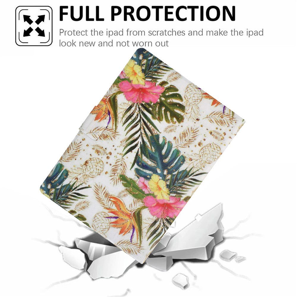 For Lenovo Xiaoxin Pad 11 2025 Case Card Holder Pattern Print Leather Cover - Golden Pineapple