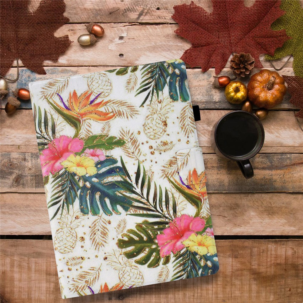 For Lenovo Xiaoxin Pad 11 2025 Case Card Holder Pattern Print Leather Cover - Golden Pineapple