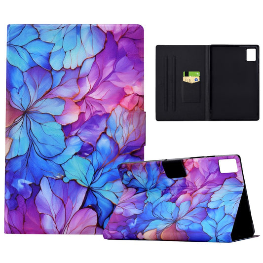 For Lenovo Xiaoxin Pad 11 2025 Case Card Holder Pattern Print Leather Cover - Petal