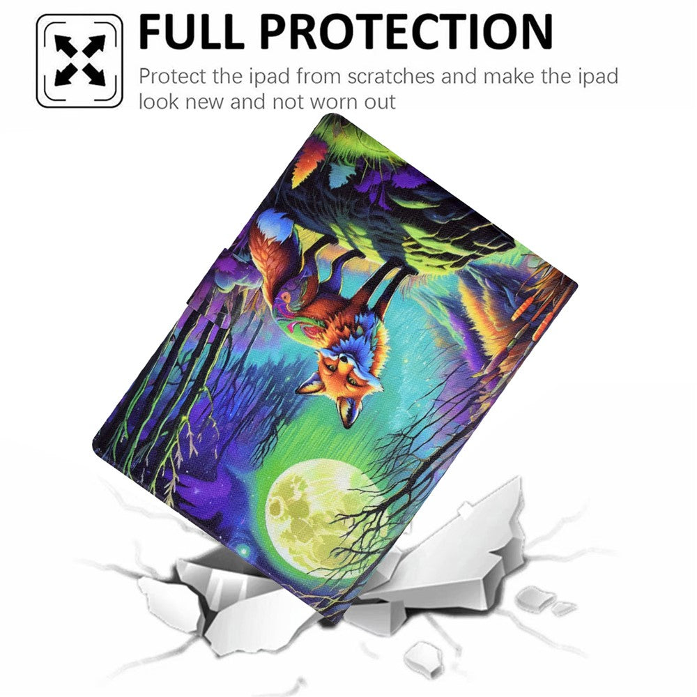 For Lenovo Xiaoxin Pad 11 2025 Case Card Holder Pattern Print Leather Cover - Moonlight Fox