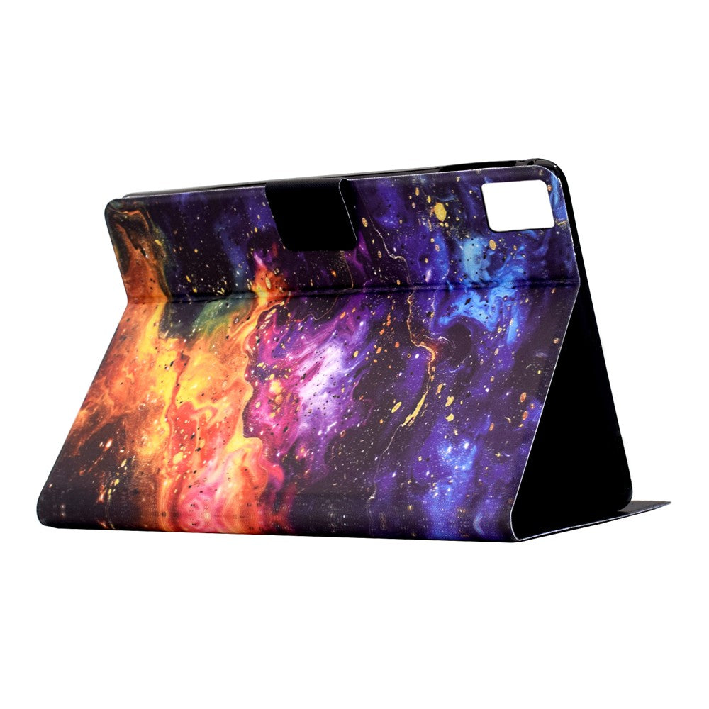 For Lenovo Xiaoxin Pad 11 2025 Case Card Holder Pattern Print Leather Cover - Nebula