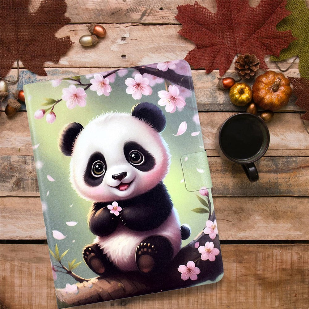 For Lenovo Xiaoxin Pad 11 2025 Case Card Holder Pattern Print Leather Cover - Sakura Panda