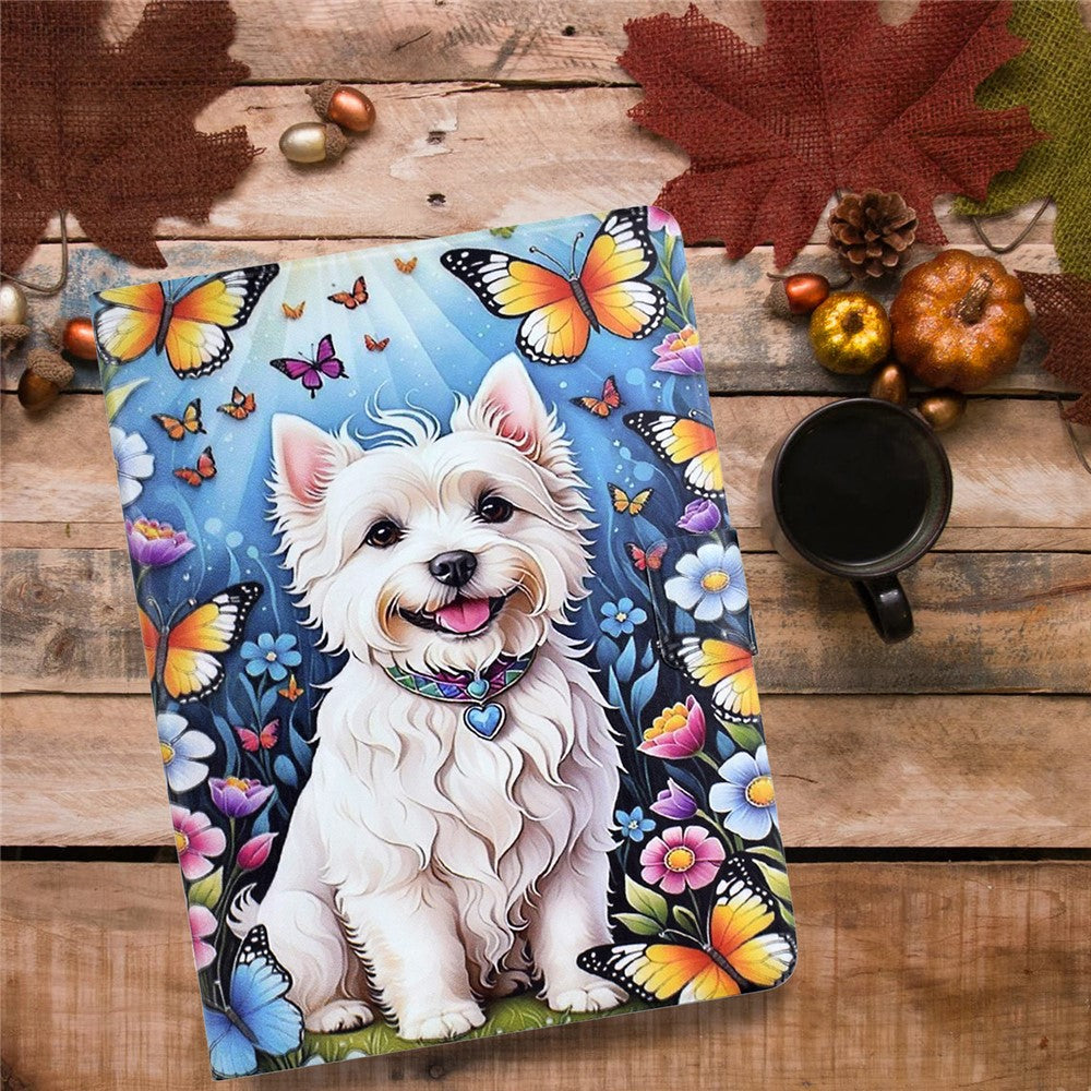 For Lenovo Xiaoxin Pad 11 2025 Case Card Holder Pattern Print Leather Cover - Dog