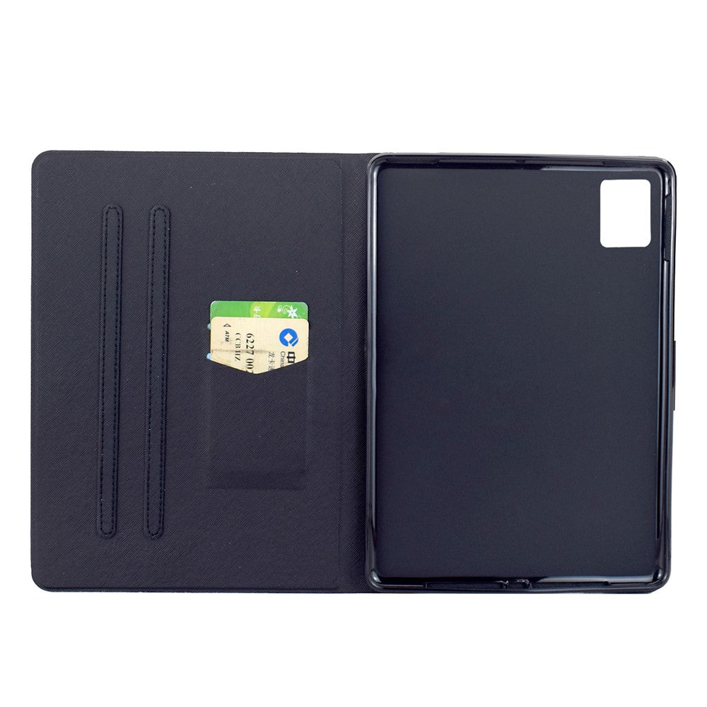 For Lenovo Xiaoxin Pad 11 2025 Case Card Holder Pattern Print Leather Cover - Skull
