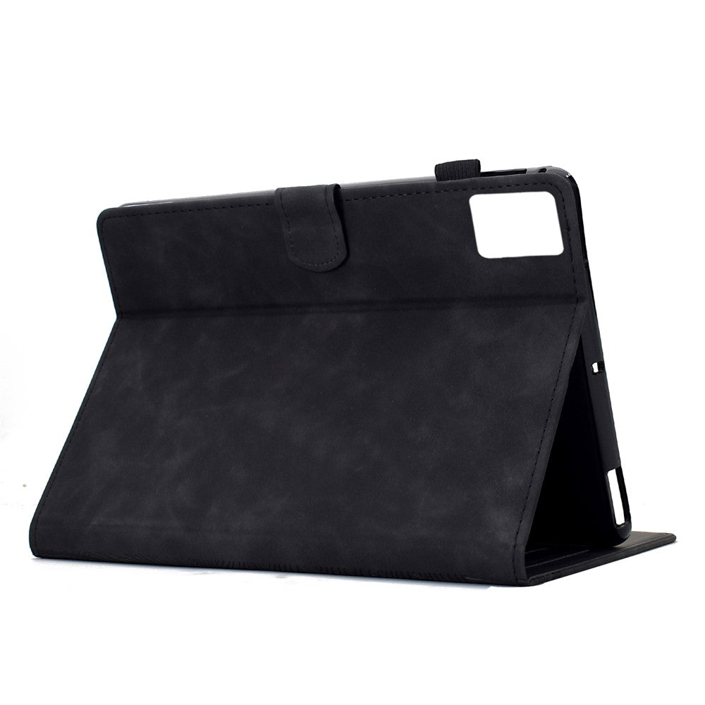 For Lenovo Xiaoxin Pad 11 2025 Case Cats Imprinted PU Leather Card Slots Tablet Cover - Black