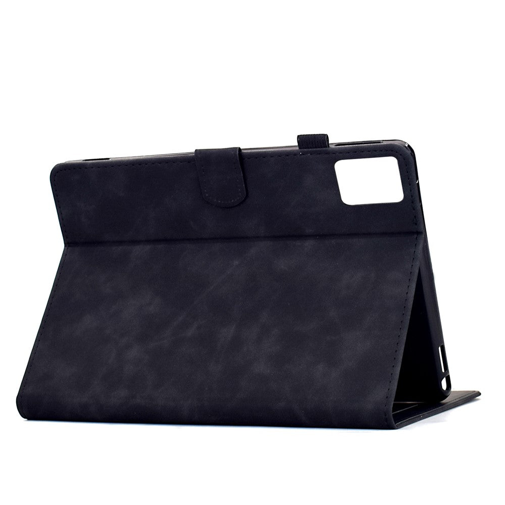 For Lenovo Xiaoxin Pad 11 2025 Case Mandala Imprinted Leather Tablet Cover with Card Slots - Black