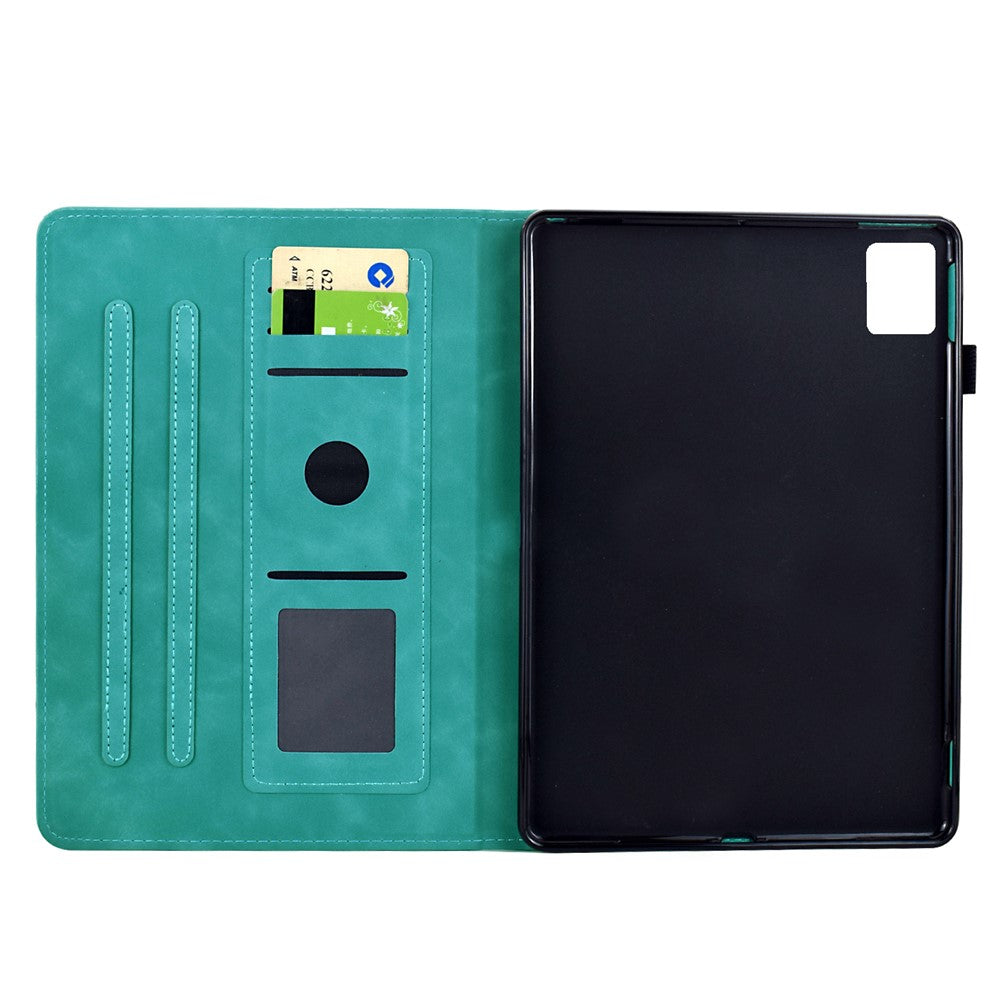 For Lenovo Xiaoxin Pad 11 2025 Case Mandala Imprinted Leather Tablet Cover with Card Slots - Baby Blue