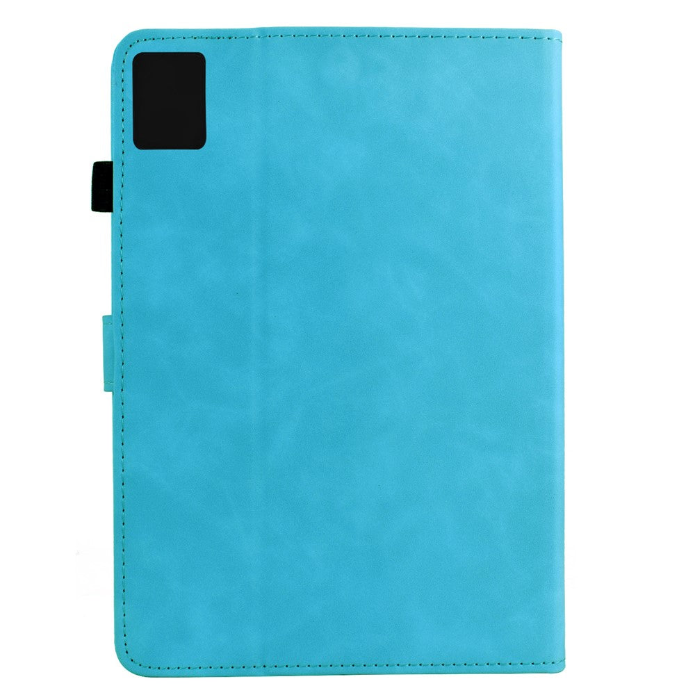 For Lenovo Xiaoxin Pad 11 2025 Case Mandala Imprinted Leather Tablet Cover with Card Slots - Sky Blue