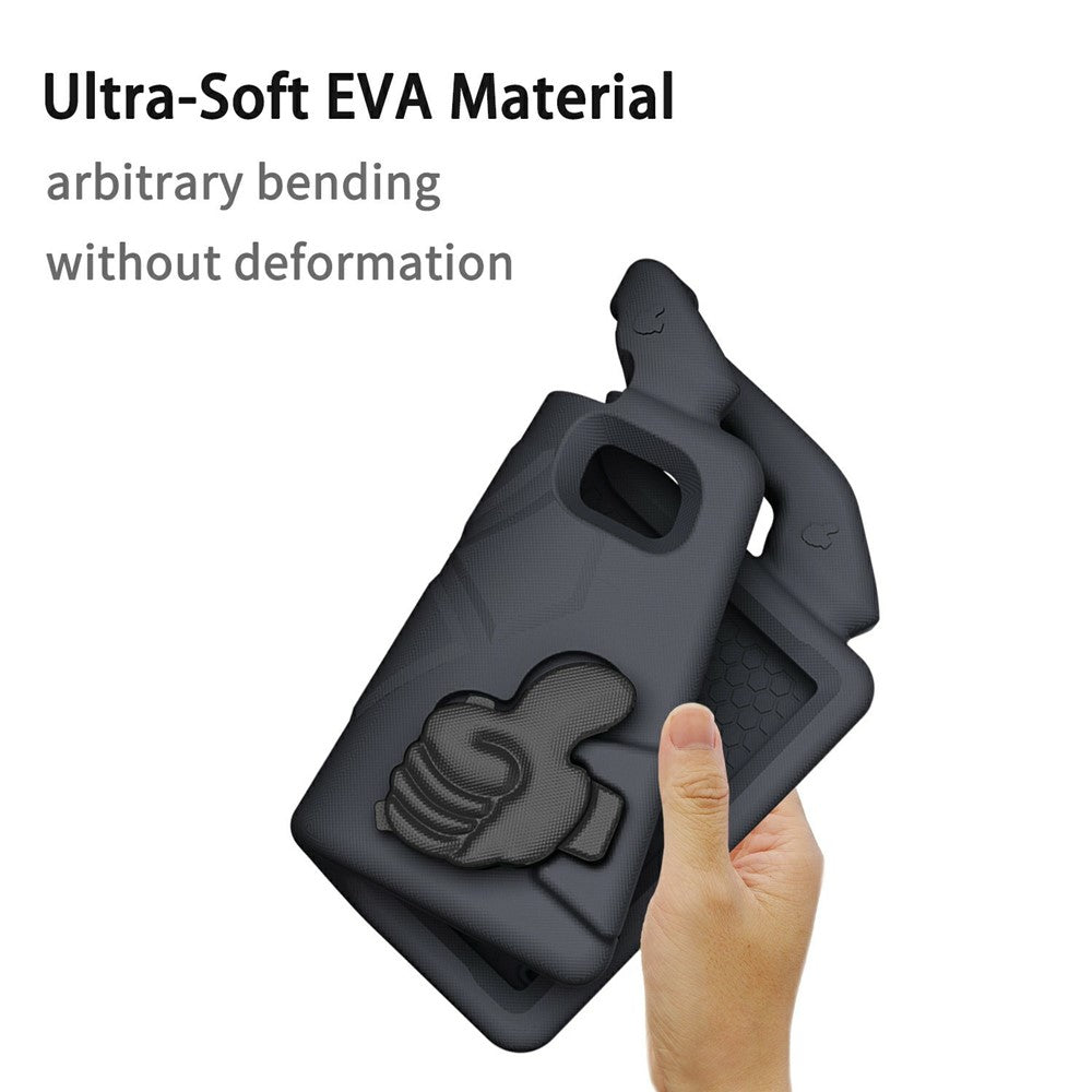 For Lenovo Tab M9 Case Ultra-Soft EVA Thumb Kickstand Tablet Cover - Black