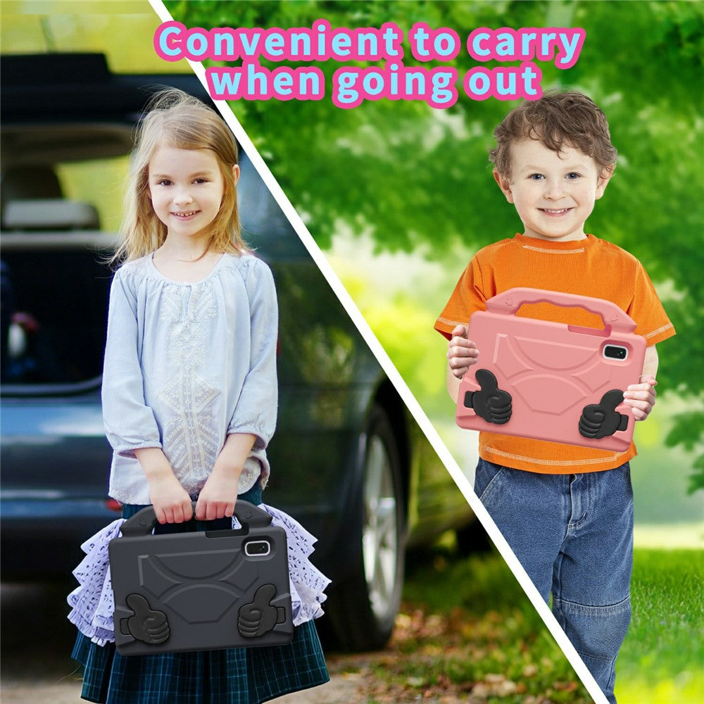 For Lenovo Tab M9 Case Ultra-Soft EVA Thumb Kickstand Tablet Cover - Black