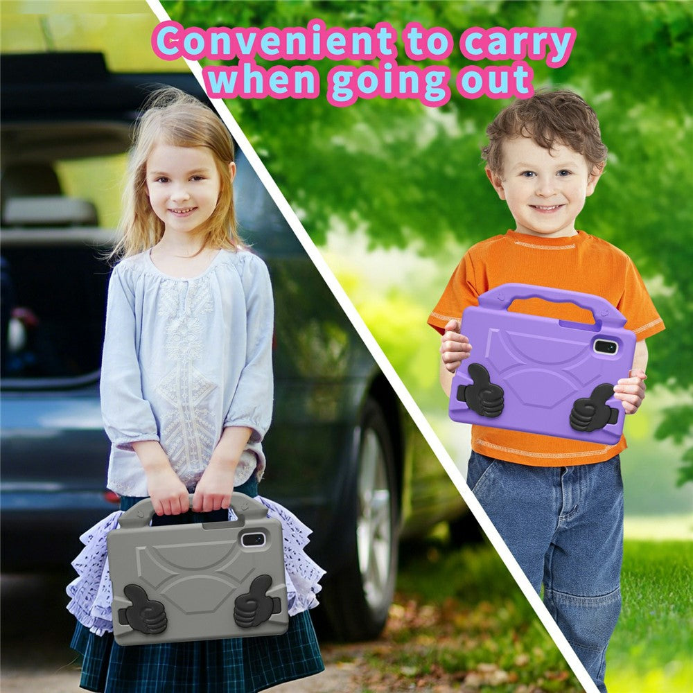 For Lenovo Tab M9 Case Ultra-Soft EVA Thumb Kickstand Tablet Cover - Grey