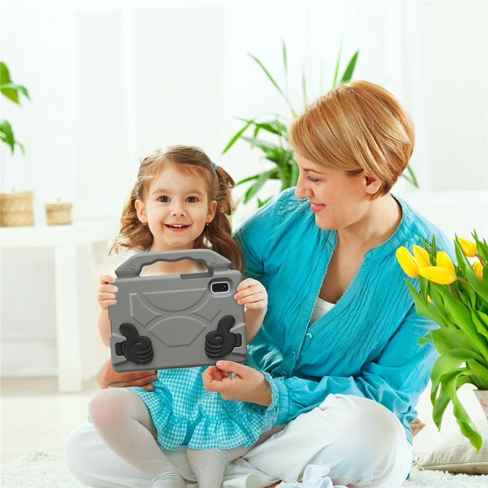 For Lenovo Tab M9 Case Ultra-Soft EVA Thumb Kickstand Tablet Cover - Grey