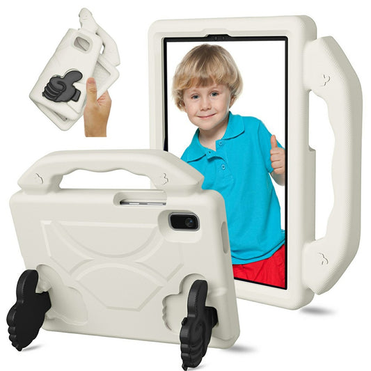 For Lenovo Tab M9 Case Ultra-Soft EVA Thumb Kickstand Tablet Cover - White