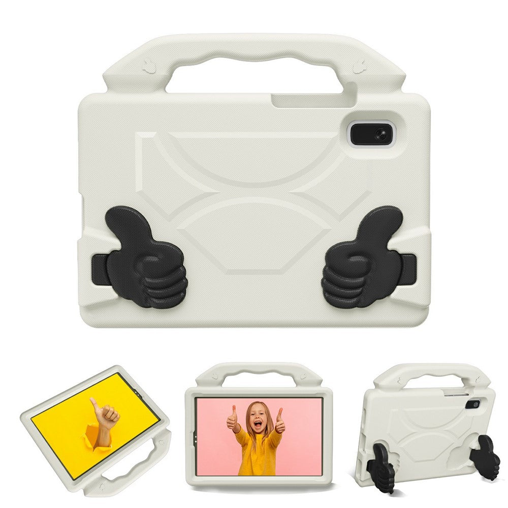 For Lenovo Tab M9 Case Ultra-Soft EVA Thumb Kickstand Tablet Cover - White