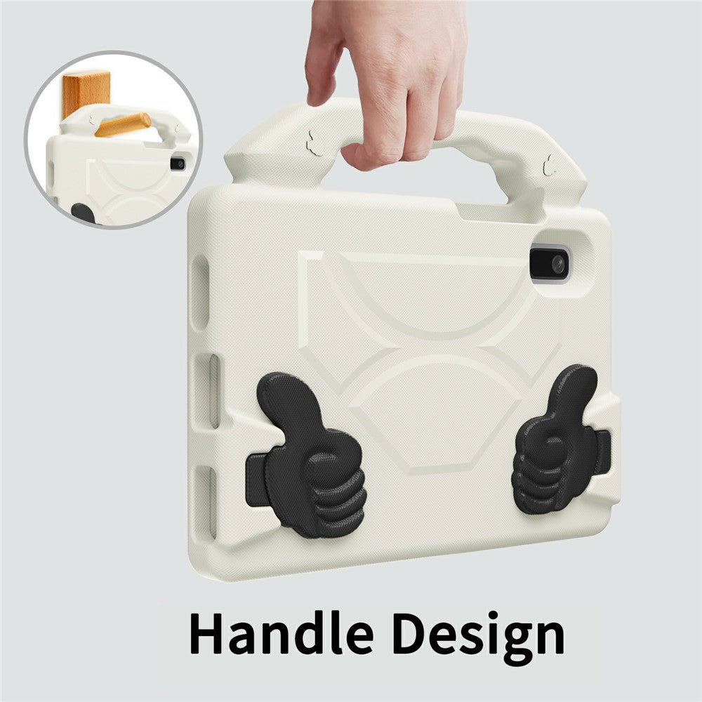 For Lenovo Tab M9 Case Ultra-Soft EVA Thumb Kickstand Tablet Cover - White